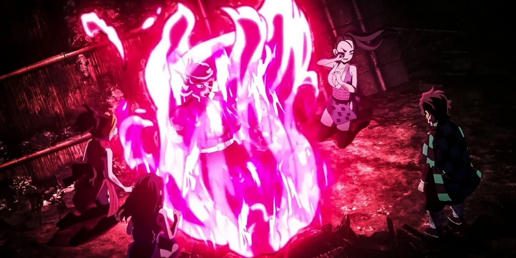Demon Slayer: Nezuko's Demon Blood Art (Image Credit: Ufotable)